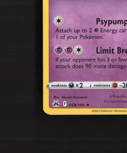Mewtwo 059/159 Crown Zenith Holo Rare Pokemon Card LP+ - Image 5