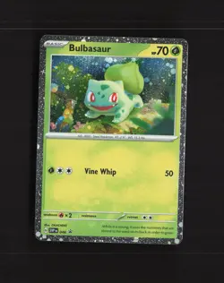 Bulbasaur SVP 046 Scarlet & Violet Black Star Promo Holo SWIRL Pokemon Card NM - Image 1