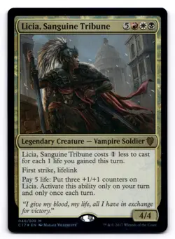 Licia, Sanguine Tribune NM Commander 2017 040/309 MTG Foil - Image 1