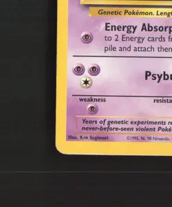 Mewtwo 3 WOTC Promos Black Star Promo Stamped Pokemon Card DMG - Image 5