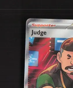 Judge 228/091 Paldean Fates Full Art Ultra Rare Holo Pokemon Card NM - Image 3