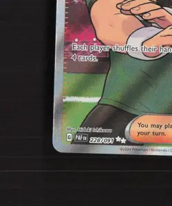 Judge 228/091 Paldean Fates Full Art Ultra Rare Holo Pokemon Card NM - Image 5