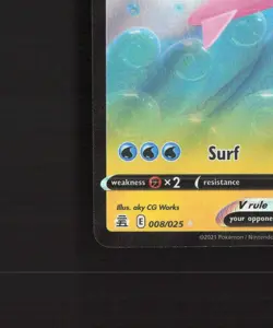 Surfing Pikachu V 008/025 Celebrations Ultra Rare Holo Pokemon Card NM - Image 5