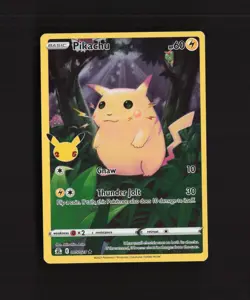 Pikachu 005/025 Celebrations Full Art Ultra Rare Holo Pokemon Card LP+ - Image 1