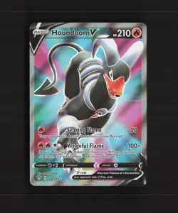 Houndoom V 178/189 Darkness Ablaze Full Art Ultra Rare Holo Pokemon Card NM - Image 1