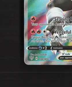 Houndoom V 178/189 Darkness Ablaze Full Art Ultra Rare Holo Pokemon Card NM - Image 5