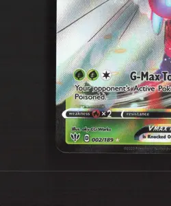 Butterfree VMAX 002/189 Darkness Ablaze Ultra Rare Holo Pokemon Card NM - Image 5