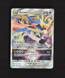 Zacian VSTAR 096/159 Crown Zenith Ultra Rare Holo Pokemon Card NM - Image 1