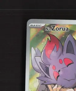 N's Zorua SVP 189 Scarlet & Violet Full Art Black Star Promo Pokemon Card NM - Image 3