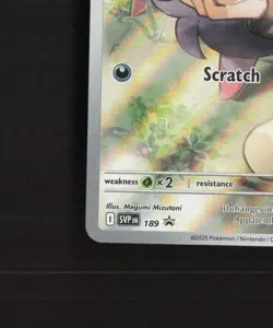 N's Zorua SVP 189 Scarlet & Violet Full Art Black Star Promo Pokemon Card NM - Image 5