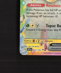 Pikachu ex 057/191 Surging Sparks Ultra Rare Holo Pokemon Card NM - Image 5