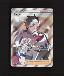 Piers 069/072 Shining Fates Full Art Ultra Rare Holo Pokemon Card NM - Image 1