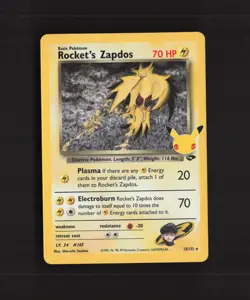 Rocket's Zapdos 15/132 Celebrations Ultra Rare Holo Pokemon Card NM - Image 1