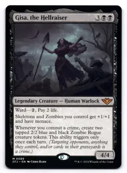 Gisa, the Hellraiser NM Outlaws of Thunder Junction 0089 MTG Regular - Image 1
