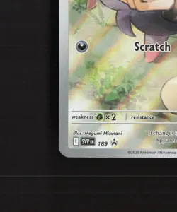 N's Zorua SVP 189 Scarlet & Violet Full Art Black Star Promo Pokemon Card NM - Image 5