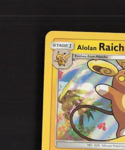 Alolan Raichu SM72 Sun & Moon Black Star Promo Holo Stamped Pokemon Card NM - Image 3