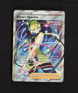 Elesa's Sparkle 260/264 Fusion Strike Full Art Ultra Rare Holo Pokemon Card NM - Image 1