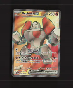 Regirock ex 214/182 Destined Rivals Full Art Ultra Rare Holo Pokemon Card NM - Image 1