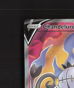 Chandelure V 247/264 Fusion Strike Full Art Ultra Rare Holo Pokemon Card NM - Image 3