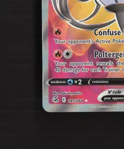 Chandelure V 247/264 Fusion Strike Full Art Ultra Rare Holo Pokemon Card NM - Image 5