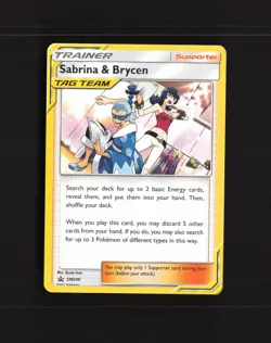Sabrina & Brycen SM246 Sun & Moon Black Star Promo Pokemon Card NM - Image 1