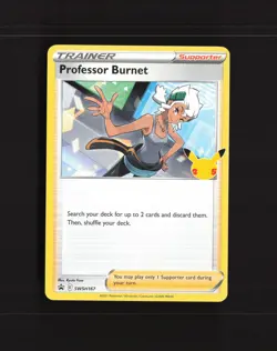 Professor Burnet SWSH167 Sword & Shield Black Star Promo Stamped Pokemon Card LP - Image 1