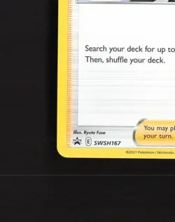 Professor Burnet SWSH167 Sword & Shield Black Star Promo Stamped Pokemon Card LP - Image 5