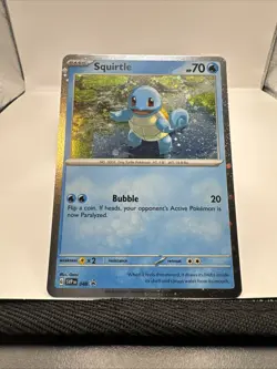 Squirtle Cosmos Holo Black Star Promo - SVP 048 - Scarlet & Violet Pokemon 2023 - Image 2