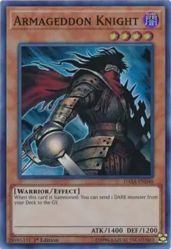 Armageddon Knight - DASA-EN040 - Super Rare - 1st Edition - Lightly Played - Dar - Image 1