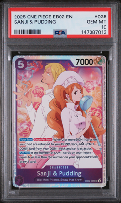 Sanji & Pudding - #EB02-035 EN SR PSA 10 - Image 1