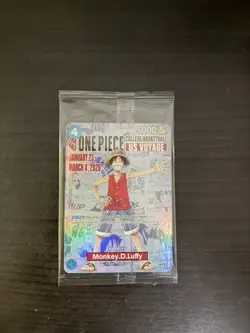 One Piece Monkey D. Luffy US Voyage College Basketball Card Rutgers - Image 1