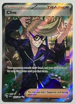 Clive 227/091 (NM) IR Scarlet & Violet: Paldean Fates 2024 Pokemon Card - Image 1