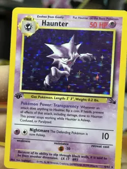 #2 1st Edition Haunter 6/62 Fossil 1999 Holo Rare WOTC Pokemon Card TCG - Image 5