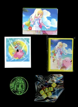 Lillie's Premium Tournament Collection Deck Box, Card Sleeves, Dice, & Sticker - Image 1