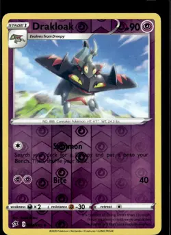 Pokemon Drakloak 090/192 Rebel Clash Reverse Holo Uncommon 2 Card Lot - Image 1