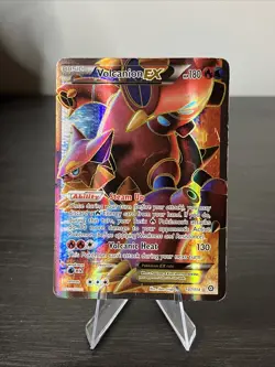 Pokemon TCG Volcanion-EX Steam Siege Holo Full Art Ultra Rare Card 107/114 - Image 1