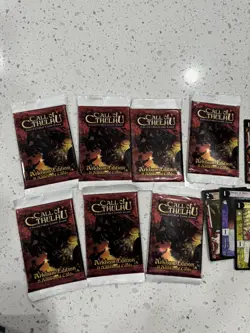 Call Of Cthulhu Card Game Lcg Asylum Pack (lot Of 7 Packs) All are New - Image 1