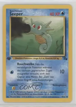 Horsea German 1st Ed. Pokemon Fossil #49 1999 - Image 1