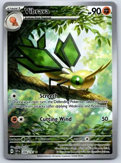 Vibrava Surging Sparks 206/191 Illustration Rare Pokemon Card NM - Image 1