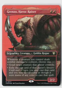 Grenzo, Havoc Raiser (Borderless) #677 (Foil) NM Commander Masters CMM Magic MTG - Image 1