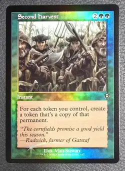 Second Harvest (Retro Frame) #417 (Foil) (NM) Innistrad Remastered INR Magic MTG - Image 1