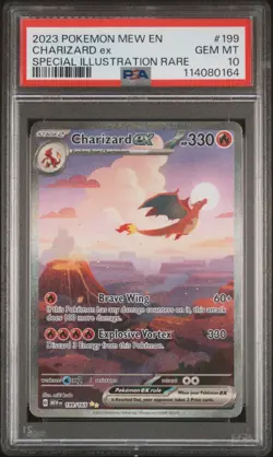 2023 Pokemon MEW EN (CHARIZARD ex) 199 Special Illustration Rare PSA 10 GEM MINT - Image 1