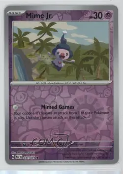 Mime Jr Reverse Foil Pokemon Scarlet & Violet Paldean Fates #031 - Image 1
