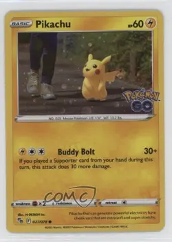 Cosmos Holo - Pikachu Pokemon Sword & Shield Pokemon Go #027 - Image 1