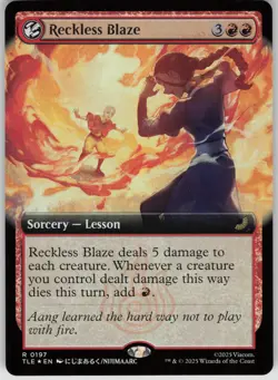 MTG Reckless Blaze Extended Art Foil NM Avatar Last Airbender Eternal Magic 197 - Image 1