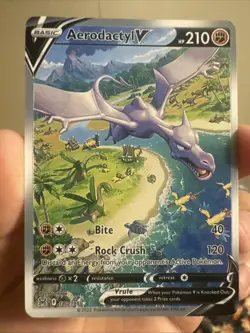 Pokemon Giratina V & Aerodactyl V Lost Origin Holo Pokemon V Card Lot (2) - Image 3