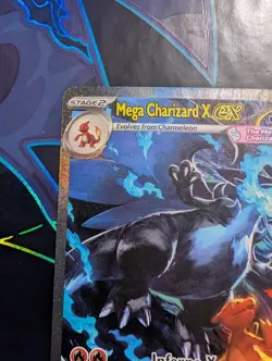 Mega Charizard X EX 123/094 Evolutions Full Art Holo Rare Pokemon TCG EN - Image 1