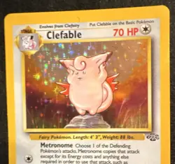 ✨Pokemon Clefable Jungle Holo Rare Unlimited 01/64 1999 Base Set Hologram Card - Image 3