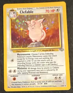 ✨Pokemon Clefable Jungle Holo Rare Unlimited 01/64 1999 Base Set Hologram Card - Image 4