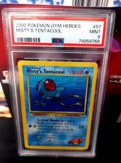 2000 Pokemon Gym Heroes Misty's Tentacool #57 PSA 9 Mint pop 40 - Image 1